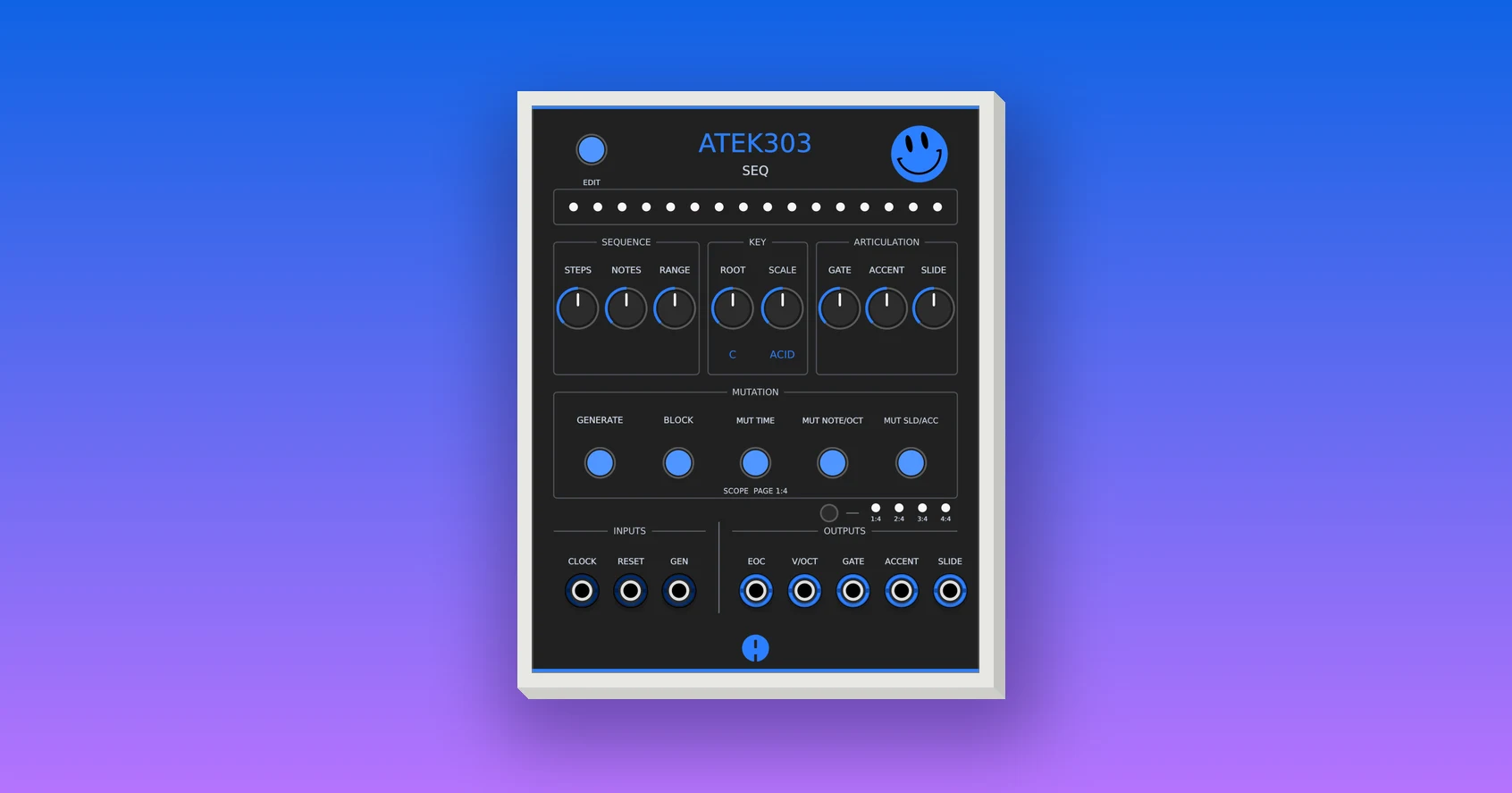 ATEK303 SEQ acid pattern generator for VCV Rack