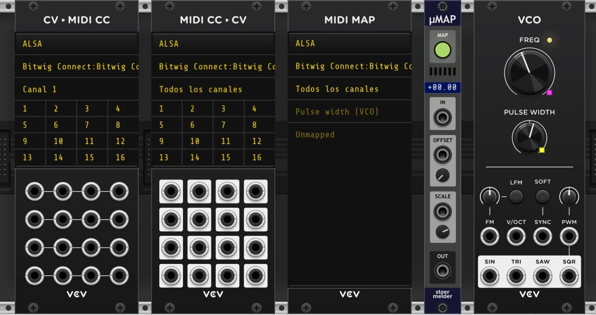Mapeo MIDI y Control