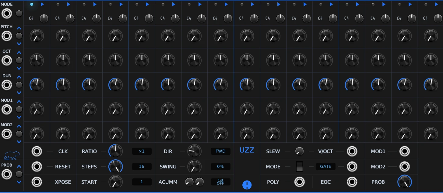 Interfaz UZZ VCV Rack